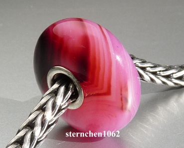 Preview: Trollbeads * Rosa gestreifter Achat * 78