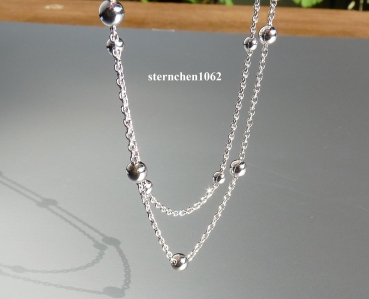 Preview: Halskette * Kugelkette * 925 Sterling Silber * Anker * 42 - 45 cm