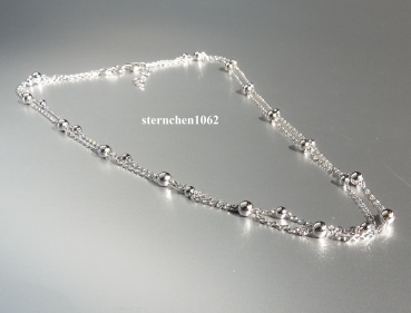 Preview: Halskette * Kugelkette * 925 Sterling Silber * Anker * 42 - 45 cm