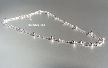 Preview: Halskette * Kugelkette * 925 Sterling Silber * Anker * 42 - 45 cm