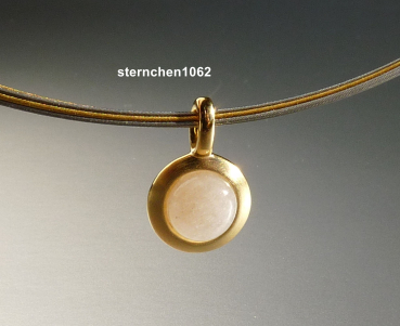 Preview: Necklace with Moonstone Pendant * 925 Silver * gold-plated