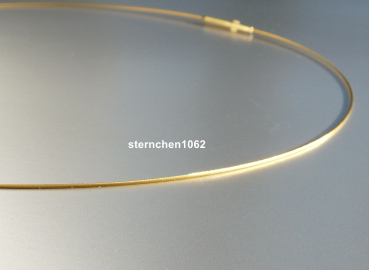 Preview: Halsreif * Edelstahl * vergoldet * 42 cm