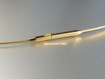 Preview: Halsreif * Edelstahl * vergoldet * 42 cm