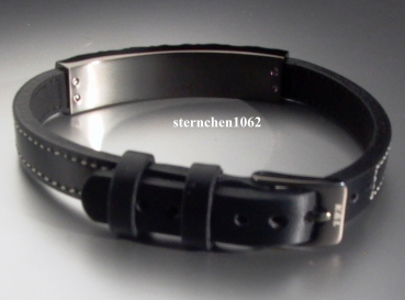 Herren Leder Armband mit Edelstahl