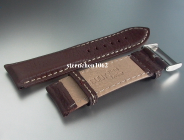 Eulit * Leather watch strap * Imola * dark brown * 22 mm XL