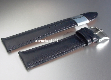 Barington * Leather watch strap * Calf Resisto * blue * 12 mm