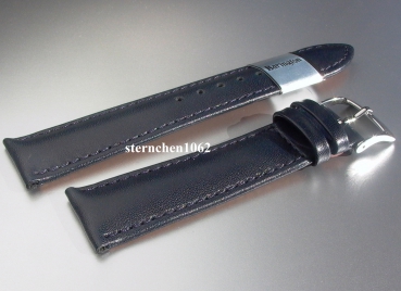 Barington * Leather watch strap * Calf Resisto * blue * 14 mm