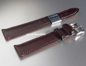 Barington * Lederband für Uhren * Uhrenarmband * Kalb Resisto * dunkelbraun * 20 mm