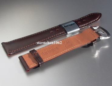 Preview: Barington * Lederband für Uhren * Uhrenarmband * Kalb Resisto * dunkelbraun * 18 mm XL