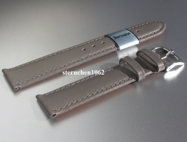 Barington * Lederband für Uhren * Uhrenarmband * Kalb Resisto * grau * 12 mm
