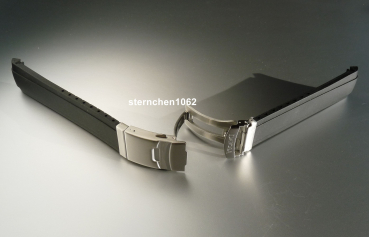 Preview: Davosa * Uhrenarmband * Ternos Kautschuk Band * Schwarz * 20 mm