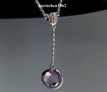 Viventy Necklace with Pendant * 925 Silver *  Amethyst and Zirconia * 777898