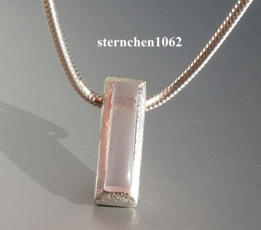 Necklace with rose quartz pendant * 925 Silver *