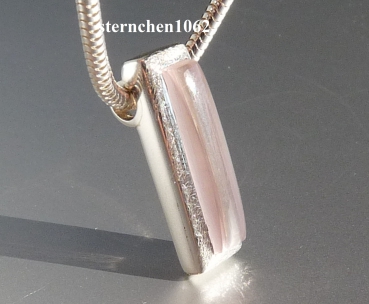 Necklace with rose quartz pendant * 925 Silver *