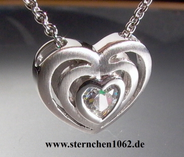 Viventy Necklace with Pendant * 925 Silver * Heart with Zirconia * 768232