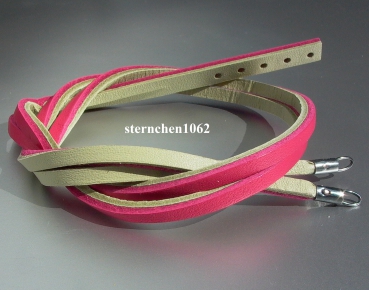 Preview: Original Trollbeads * Lederarmband * Kirsch/salbei-grün * 36 cm *