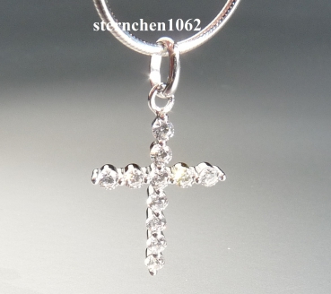 Necklace with Crucifix pendant * 925 silver * zirconia