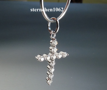 Necklace with Crucifix pendant * 925 silver * zirconia
