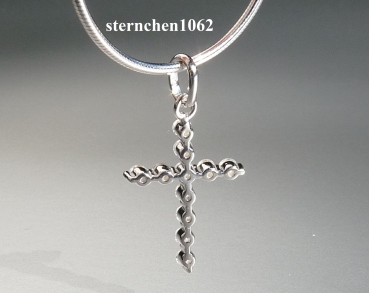 Halskette * Kette mit Kreuz Anhänger * 925 Silber * Zirkonia