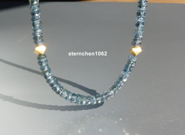Einzelstück * Edelstein Kette * Kyanit * 925 Silber vergoldet *