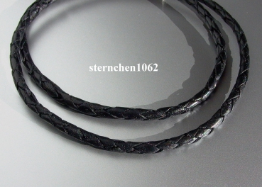 Preview: Halsreif * Leder * Magnetverschluss oval * Stahl * 41 cm