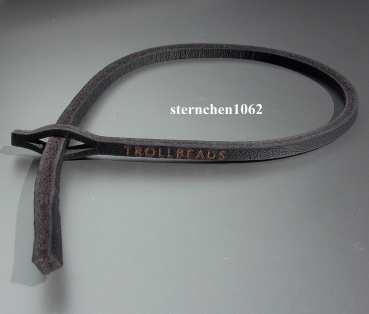 Trollbeads * Single Leather Bracelet, Black *