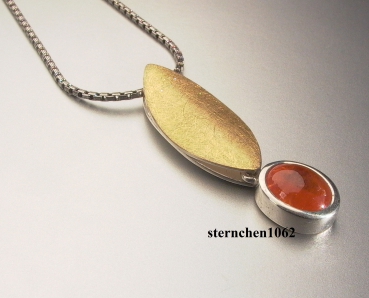 Preview: be belle * Anhänger * Madeira-Granat * 925 Silber/900 Gold*