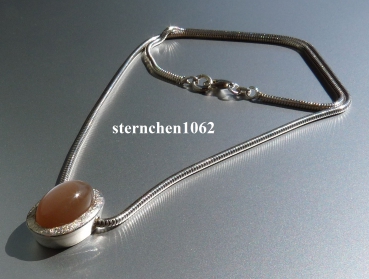 Necklace with pink moonstone * 925 Silver *