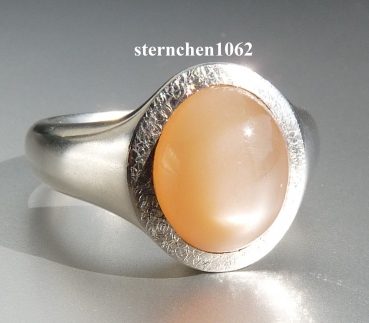 Unique * Ring * 925 Silver * Pink Moonstone