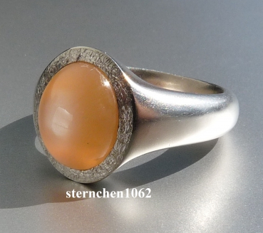 Unique * Ring * 925 Silver * Pink Moonstone