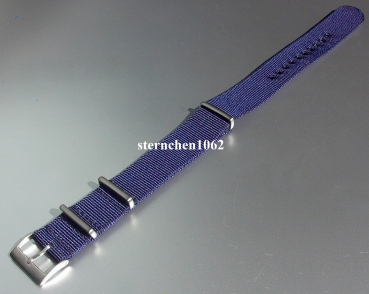 Preview: Eulit * watch strap * nylon ribbon * Outdoor * blue * 20 mm