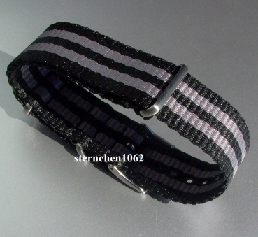 Preview: Eulit * watch strap * nylon ribbon * Outdoor * black/gray * 20 mm