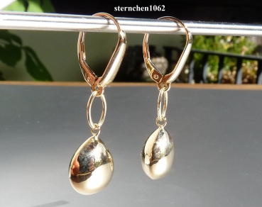 Preview: Ohrringe * Ohrhänger * 585 Gold * Tropfenform