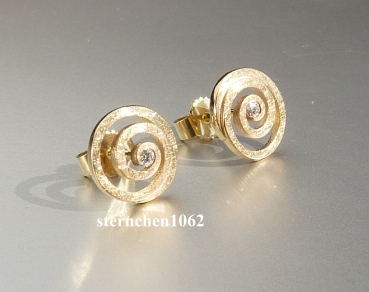 Unusual Earrings * Ear Studs * 585 Gold * Brilliant