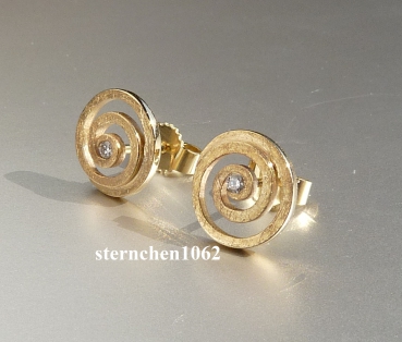 Preview: Ausgefallene Ohrringe * Ohrstecker * 585 Gold * Brillant