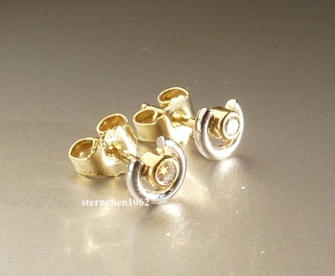 Preview: Ohrringe * Ohrstecker * 585 Gold * Brillant * Bicolor