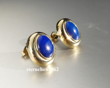 Preview: Earrings * ear studs * 333 gold * lapis lazuli