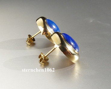 Preview: Earrings * ear studs * 333 gold * lapis lazuli