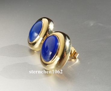 Preview: Earrings * ear studs * 333 gold * lapis lazuli