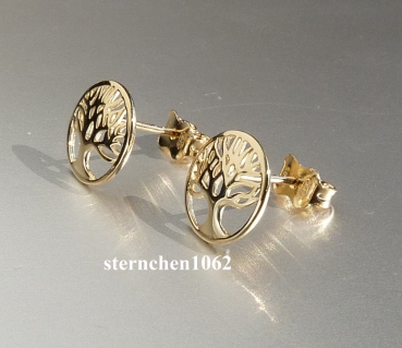 Preview: Ohrringe * Ohrstecker * 585 Gold * Lebensbaum Motiv