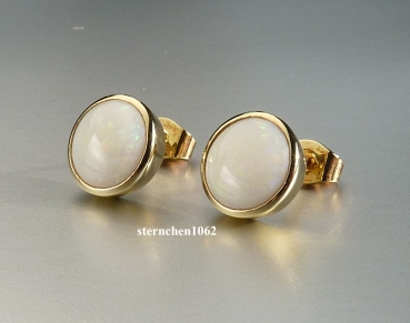 Preview: Ohrringe * Ohrstecker * 585 Gold * Opal