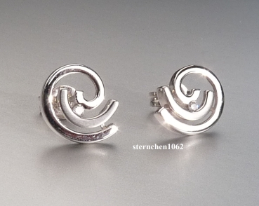 Ausgefallene Ohrringe * Ohrstecker * 585 Weißgold * Brillant