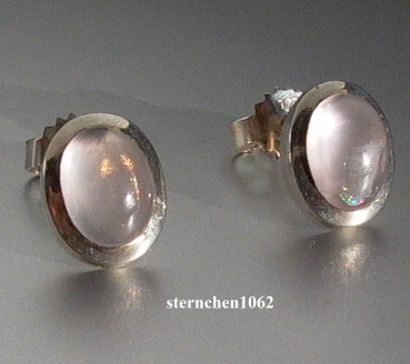 Preview: Ohrringe * Ohrstecker * 925 Silber * Rosenquarz *