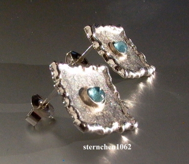 Earring * 925 Silver * Aquamarine