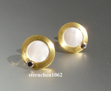 Earring * 925 Silver * rhodium plated * gold plated * mother of pearl