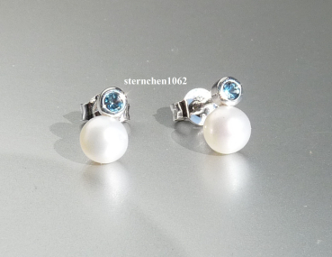 Preview: Viventy Earring * 925 Silver * Pearl * Blue topaz * 787774