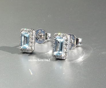 Preview: Viventy Ohrstecker * 925 Silber * Zirkonia * Blautopas * 788014