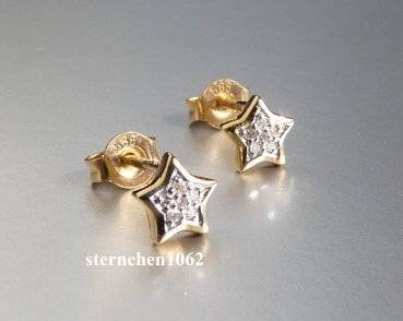 Preview: Ohrringe * Ohrstecker * 585 Gold * Brillant * Stern