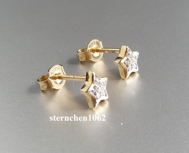 Preview: Ohrringe * Ohrstecker * 585 Gold * Brillant * Stern