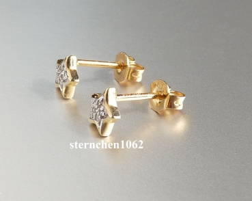 Earrings * ear studs * 585 gold * brilliant * star